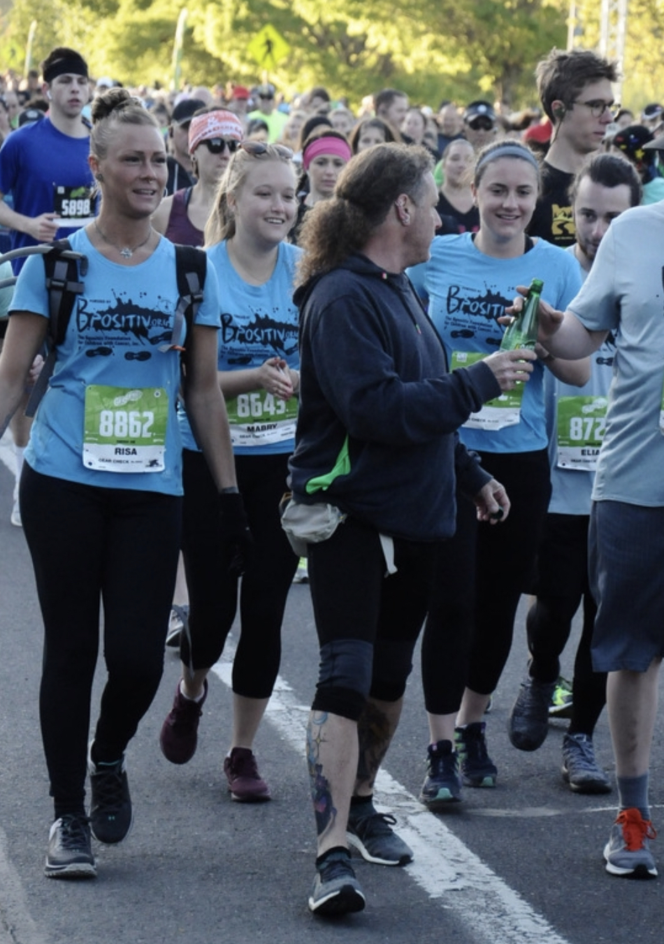On the course at the 2019 Eugene Marathon